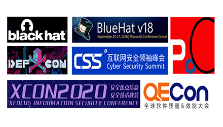 多次在Black Hat、DEF CON、Blue Hat、POC、互联网安全领袖峰会CSS